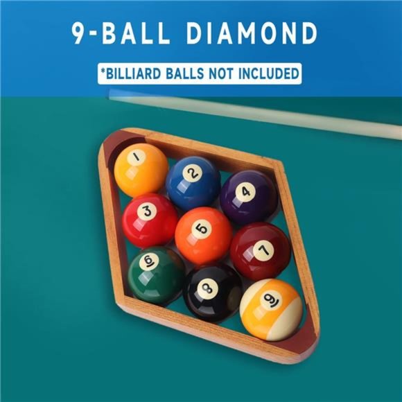 Solid Wood Billiard 8-Ball Triangle / 9-Ball Diamond Pool Ball Racks for 2-1/4" - Picture 5 of 7